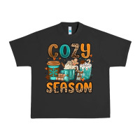 Pigment Black cozy season winter coffee cups Urban Heavy Tee - MaliasSmallBusiness