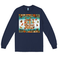 Navy Just A Girl Who Loves Fall Tumbler Long Sleeve Tee - BundleAndBundleShop