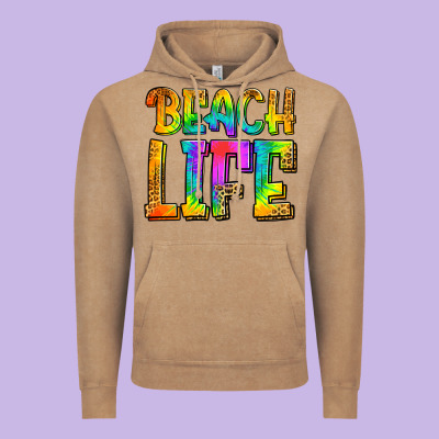 Beach Life Vintage Hoodie Designed By Jasminsmagicworld