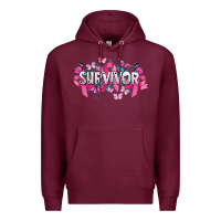 Burgundy Cancer survivor Cancer Awareness Premium Hoodie - HowdyJamesFarm