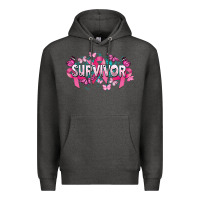 Charcoal Heather Cancer survivor Cancer Awareness Premium Hoodie - HowdyJamesFarm