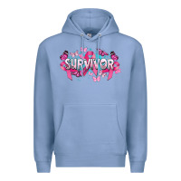Colony Blue Cancer survivor Cancer Awareness Premium Hoodie - HowdyJamesFarm