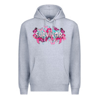 Heather Grey Cancer survivor Cancer Awareness Premium Hoodie - HowdyJamesFarm