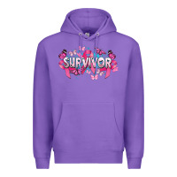 Purple Cancer survivor Cancer Awareness Premium Hoodie - HowdyJamesFarm