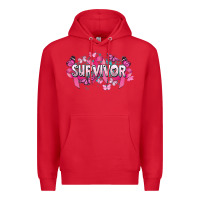 Red Cancer survivor Cancer Awareness Premium Hoodie - HowdyJamesFarm