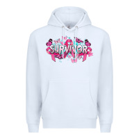 White Cancer survivor Cancer Awareness Premium Hoodie - HowdyJamesFarm