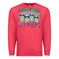 Cardinal Chilling with my peeps Easter bunnies Premium Sweatshirt - CowGirlArtShop