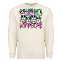 Sandshell Chilling with my peeps Easter bunnies Premium Sweatshirt - CowGirlArtShop