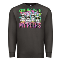 Smoke Chilling with my peeps Easter bunnies Premium Sweatshirt - CowGirlArtShop