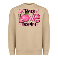 Mushroom teach love inspire teacher valentines day Heavyweight Sweatshirt - LillyAllenDesigns
