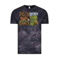 Cloud Black pack your bags Vintage Tee - NancyCooperArtShop