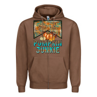 Chestnut Pumpkin junkie Zipper Hoodie - NancyCooperArtShop