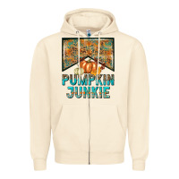 Sandshell Pumpkin junkie Zipper Hoodie - NancyCooperArtShop