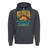 Smoke Pumpkin junkie Zipper Hoodie - NancyCooperArtShop