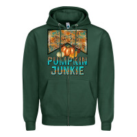 Sports Green Pumpkin junkie Zipper Hoodie - NancyCooperArtShop