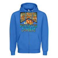 True Royal Pumpkin junkie Zipper Hoodie - NancyCooperArtShop