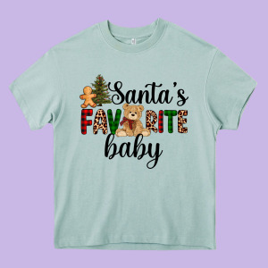 Santa's Favorite Baby Heavy Core Tee Designed By Adodesignshop