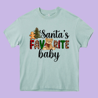Santa's Favorite Baby Heavy Core Tee Designed By Adodesignshop