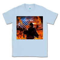 Dusty Blue western firefighters Classic Tee - MaliasSmallBusiness