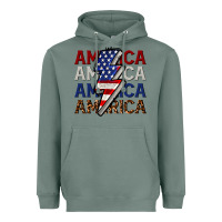 America With Lightning Bold Heavyweight Hoodie | Teevron