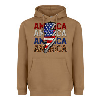 Toasted Coconut America with lightning bold Heavyweight Hoodie - CowGirlArtShop