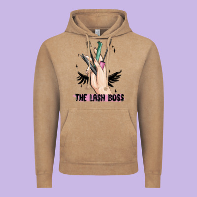 The Lash Boss Vintage Hoodie Designed By Maliassmallbusiness