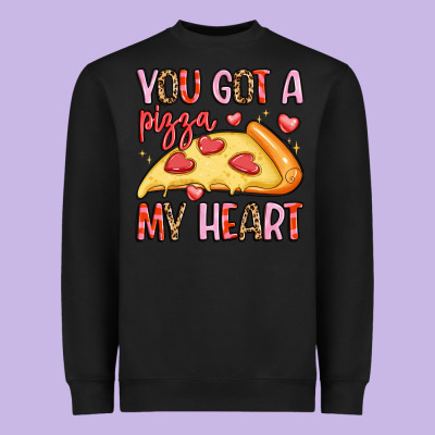 You Got A Pizza My Heart Heavyweight Sweatshirt Designed By Lillyallendesigns