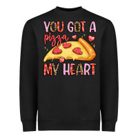 Black you got a pizza my heart Heavyweight Sweatshirt - LillyAllenDesigns