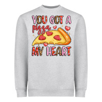 Heather Grey you got a pizza my heart Heavyweight Sweatshirt - LillyAllenDesigns
