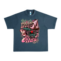 Midnight Navy boots never broke my heart Urban Heavy Tee - NancyCooperArtShop