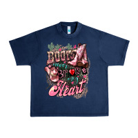 Navy boots never broke my heart Urban Heavy Tee - NancyCooperArtShop