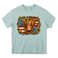Arona 4th of july shaggy cow Heavy Core Tee - Jasminsmagicworld