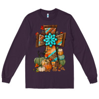 Plum fall cross Long Sleeve Tee - BundleAndBundleShop