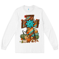 White fall cross Long Sleeve Tee - BundleAndBundleShop