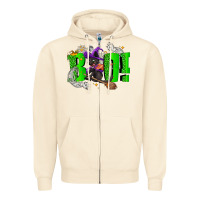 Sandshell Boo! with black cat Halloween Zipper Hoodie - NancyCooperArtShop