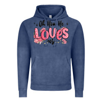 Vintage Denim oh how he loves us Vintage Hoodie - MaliasSmallBusiness
