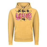 Vintage Mustard oh how he loves us Vintage Hoodie - MaliasSmallBusiness