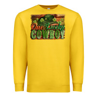 Lemon One lucky Cowboy St. Patrick's Day Premium Sweatshirt - CowGirlArtShop