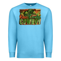 Ocean Blue One lucky Cowboy St. Patrick's Day Premium Sweatshirt - CowGirlArtShop