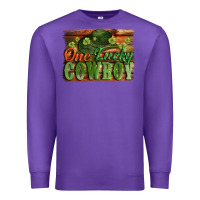 Purple One lucky Cowboy St. Patrick's Day Premium Sweatshirt - CowGirlArtShop