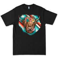 Black highland cow serape Premium Tee - JahusDesignShop