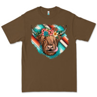 Cacao highland cow serape Premium Tee - JahusDesignShop