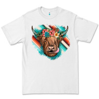 White highland cow serape Premium Tee - JahusDesignShop