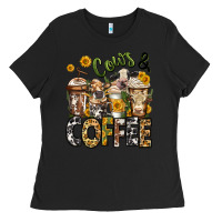 Black cows and coffee cups Ladies Tee - Jasminsmagicworld