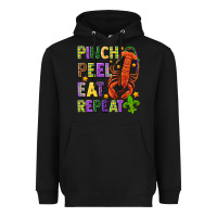 Black Pinch peel eat repeat crawfish Heavyweight Hoodie - HowdyJamesFarm