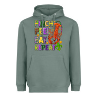 Sage Pinch peel eat repeat crawfish Heavyweight Hoodie - HowdyJamesFarm