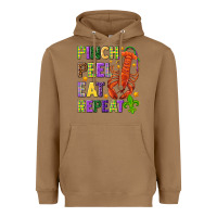 Toasted Coconut Pinch peel eat repeat crawfish Heavyweight Hoodie - HowdyJamesFarm