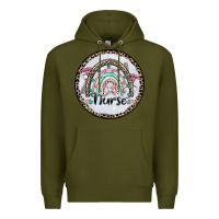 Army Green nurse coaster Premium Hoodie - CowGirlArtShop