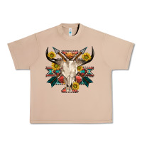 Burro aztec western bull skull Urban Heavy Tee - NancyCooperArtShop