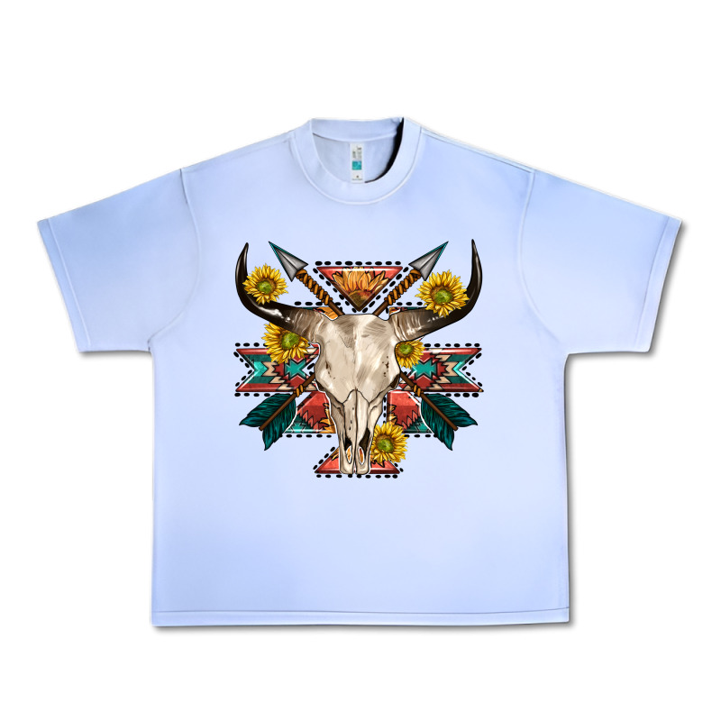Aztec Western Bull Skull Urban Heavy Tee by NancyCooperArtShop | Teevron